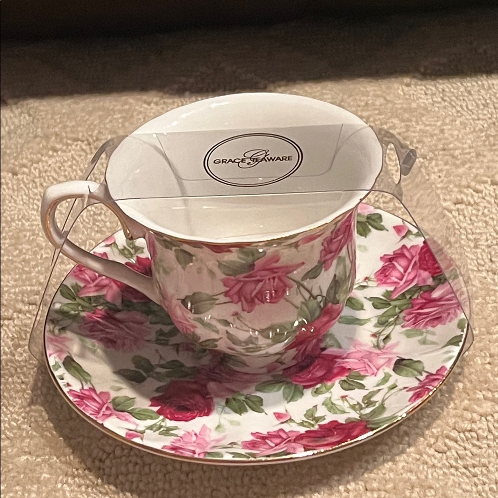 NWOT Gracie China Teacup and Saucer
